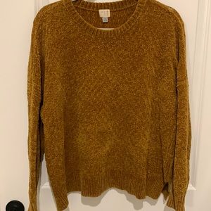 Soft gold yellow chenille sweater